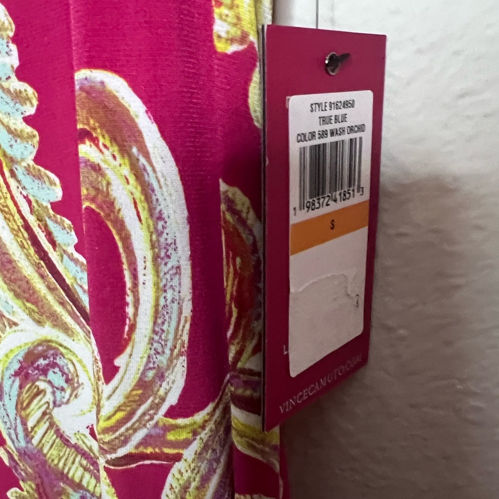 Vince Camuto women's printed elbow-sleeve maxi dress Size: Small - Picture 4 of 4